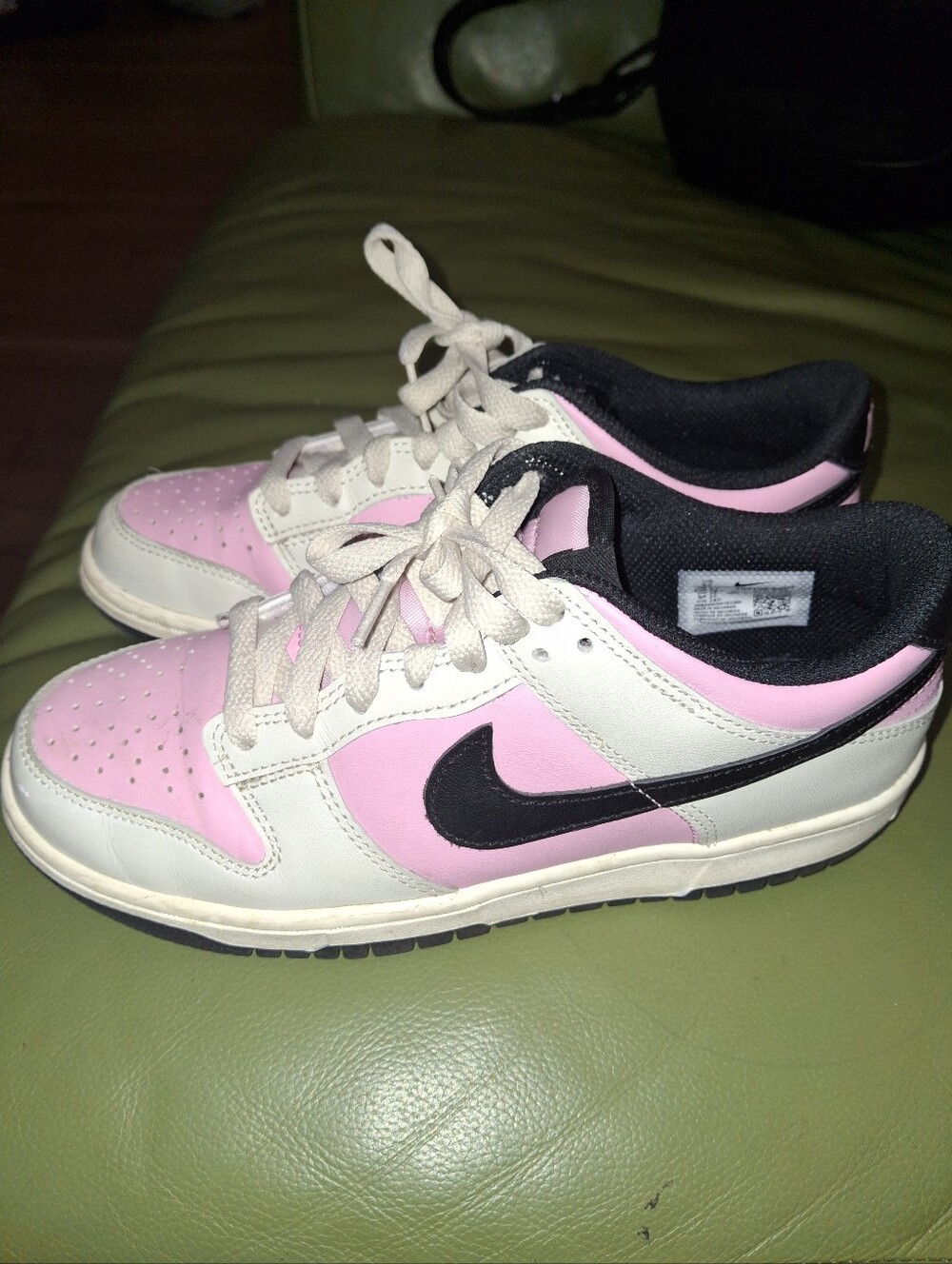 Nike Dunk Low Pink Rise Light Orewood Brown Pale Ivory Black Sneakers size 6